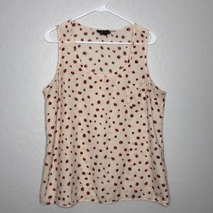 Mimo Sleeveless Tank Top Scoop Neck Polkadot X1